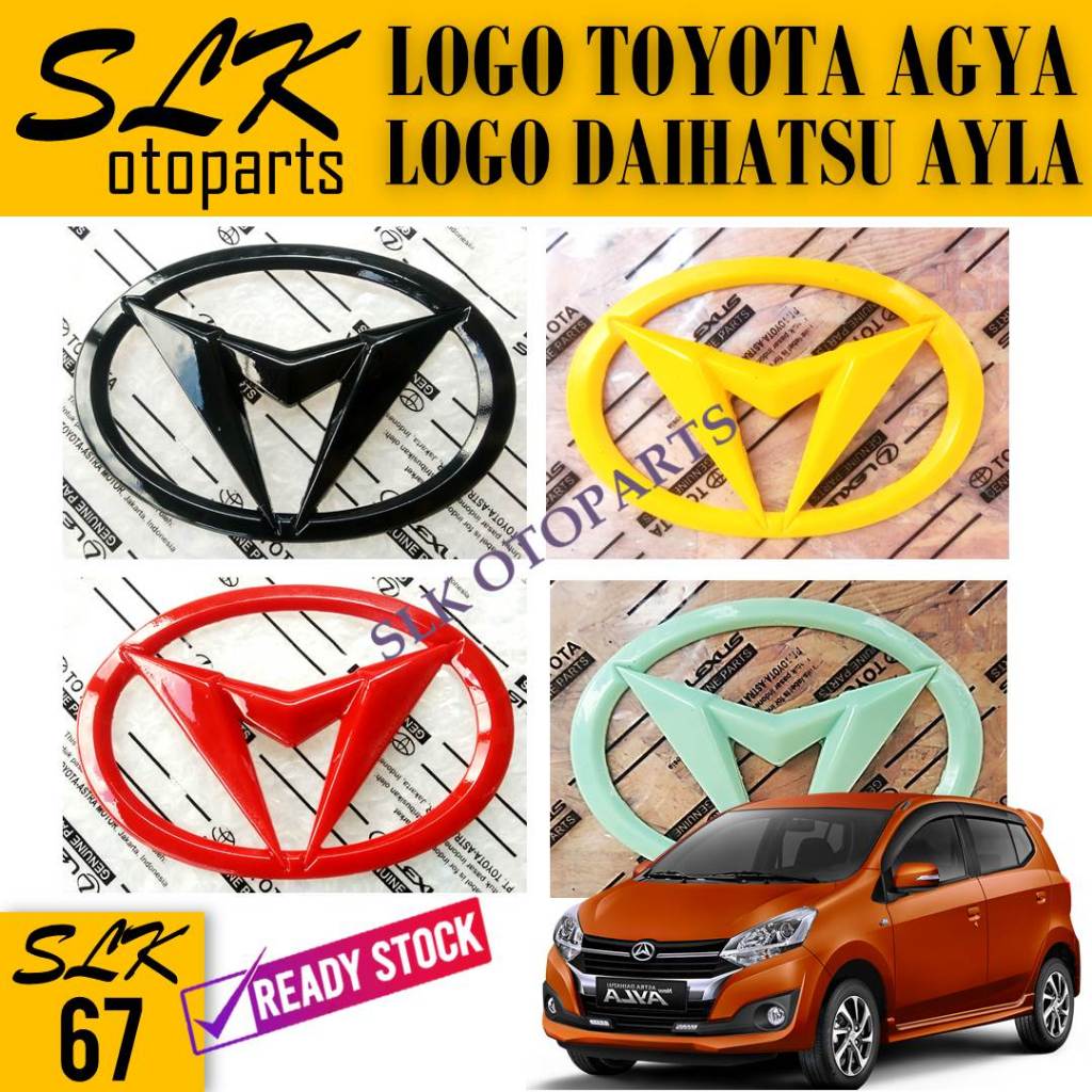 SLK67- Emblem Logo Daihatsu/Toyota Ayla, Agya, Calya, Sigra, Logo Kap Mesin Depan