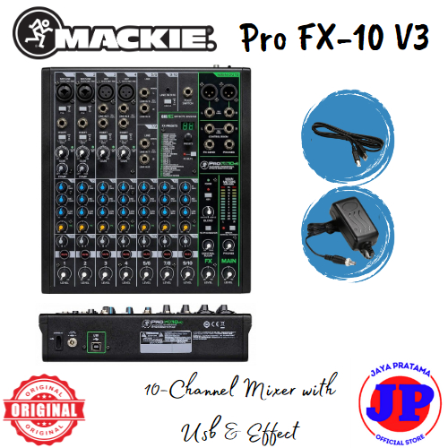 Mackie Pro Fx10 V3 10-Channel Mixer with USB & Effect Original FX-10