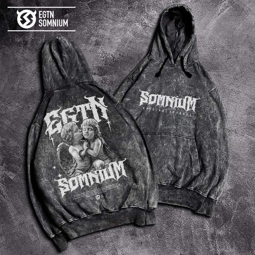 (METAL) Jaket Hoodie Washing Distro Motif  Amore Somnium Metal | Jaket Hoodie Sandwash | Jaket Sweat