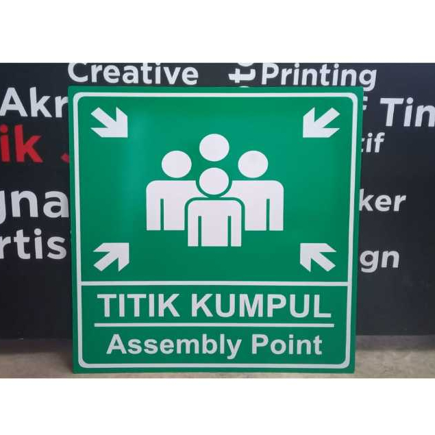 

Rambu Titik Kumpul / Assembly Point Acp Ukuran - 50cm x 70cm