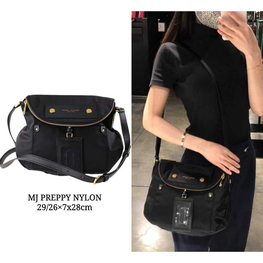 Tas Wanita Branded Marcc Jacobss MJ Preppy Flap Nylon Large Crossbody Bag 100% Original