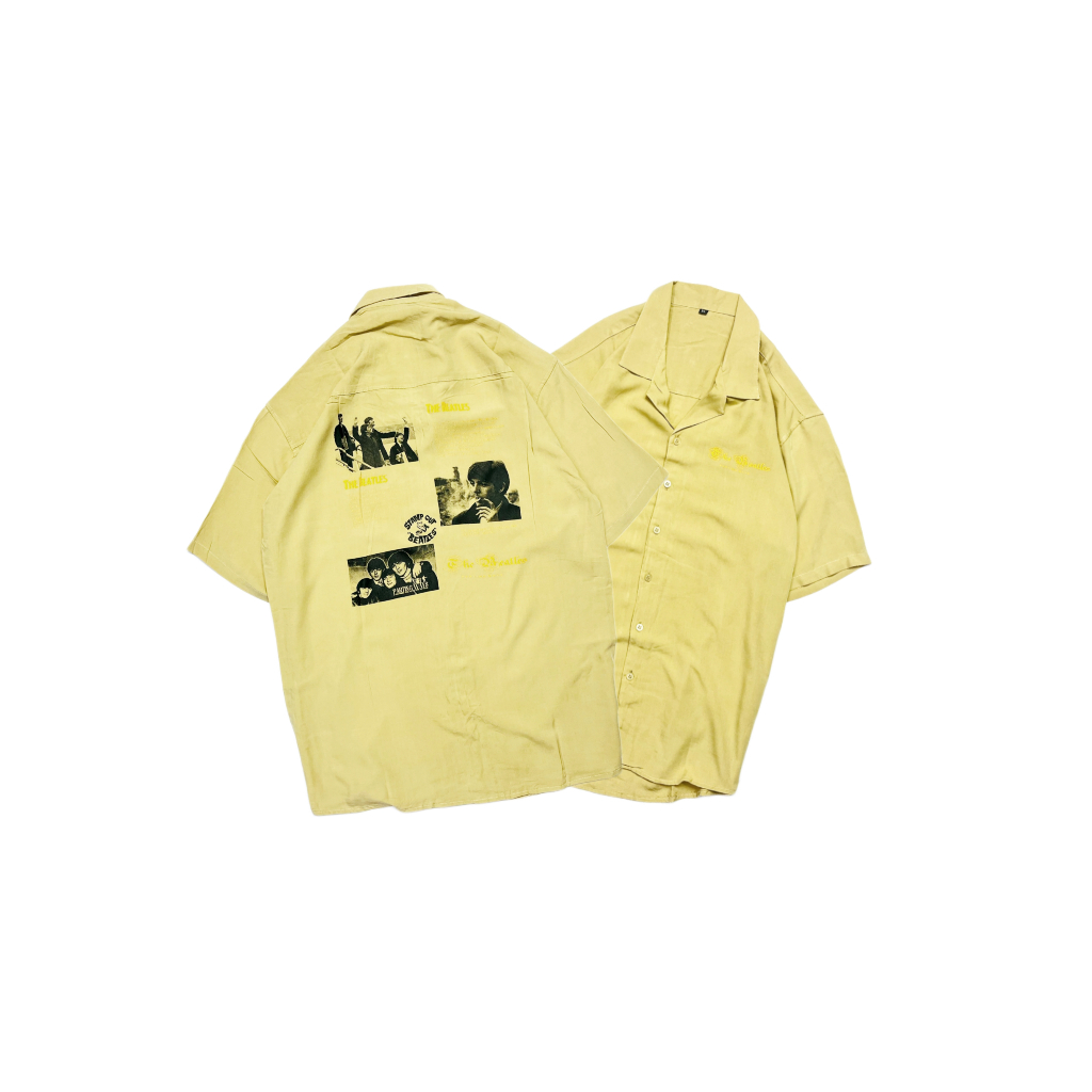 MNKY KEMEJA / PRINT MOTIF / SHIRT / Unisex / The Beatles / Biege