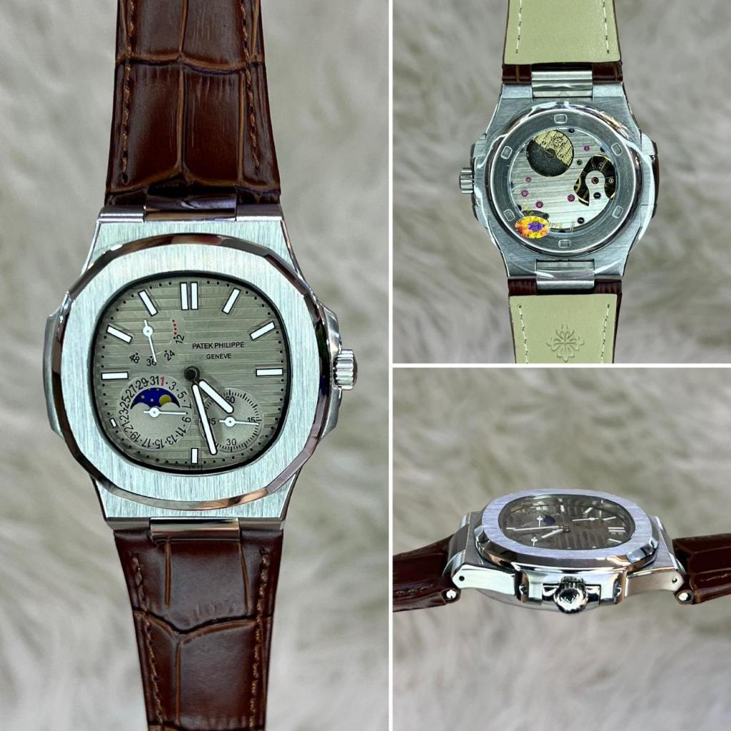 Jam Tangan Pria Patek Philippe Automatic Manual Winding GMT 42mm