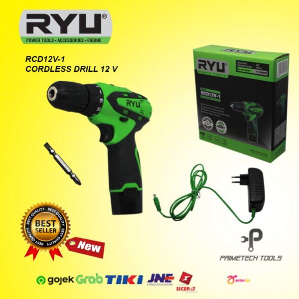 RYU RCD12V-1 BOR BATERAI CORDLESS DRILL 12 V Murah