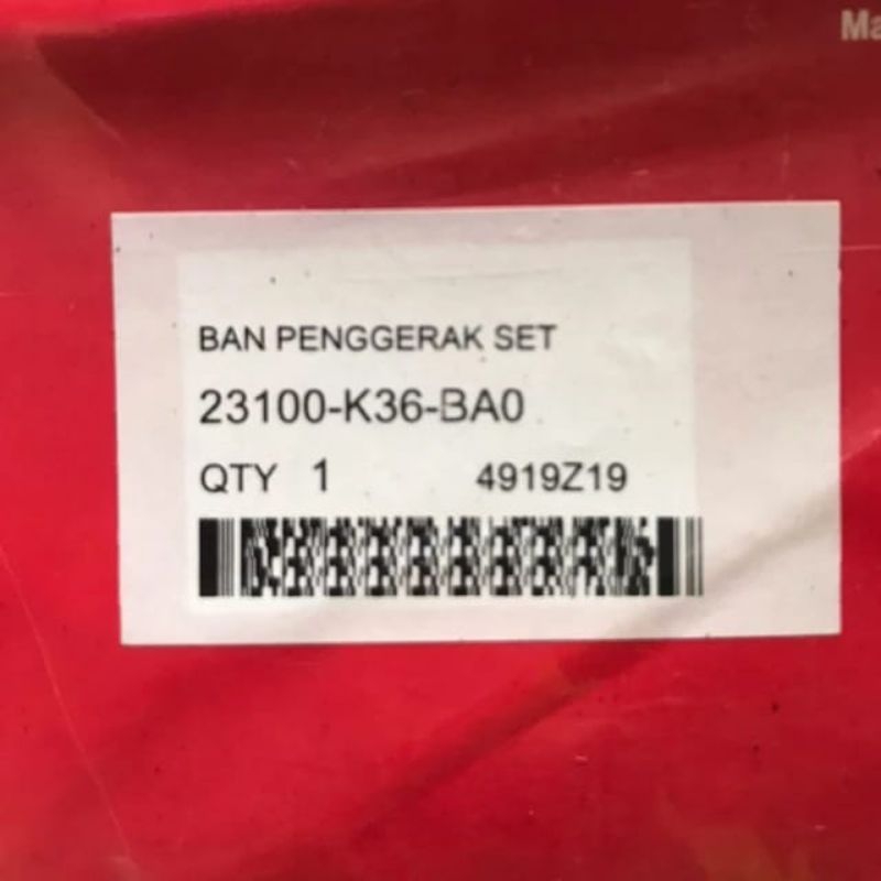 v belt vanbel fanbel kit Assy k36 honda Vario 150 led ori original ahm