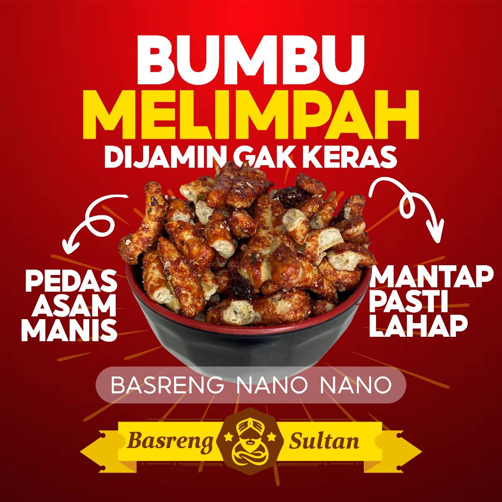 

1kg - Basreng Viral Nano Nano Daun Jeruk Gurih Renyah Bumbu Melimpah