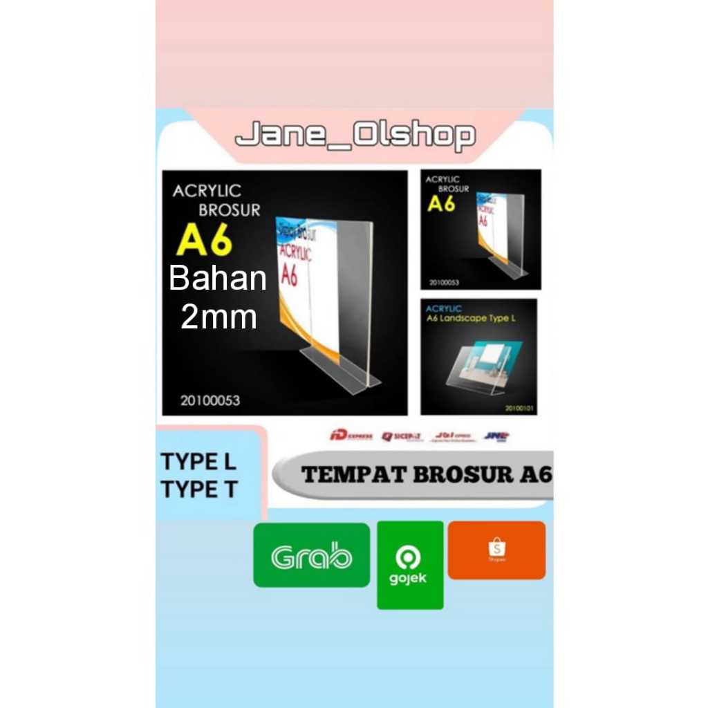 

TENT HOLDER / TENT CARD AKRILIK DISPLAY 2 SISI A6