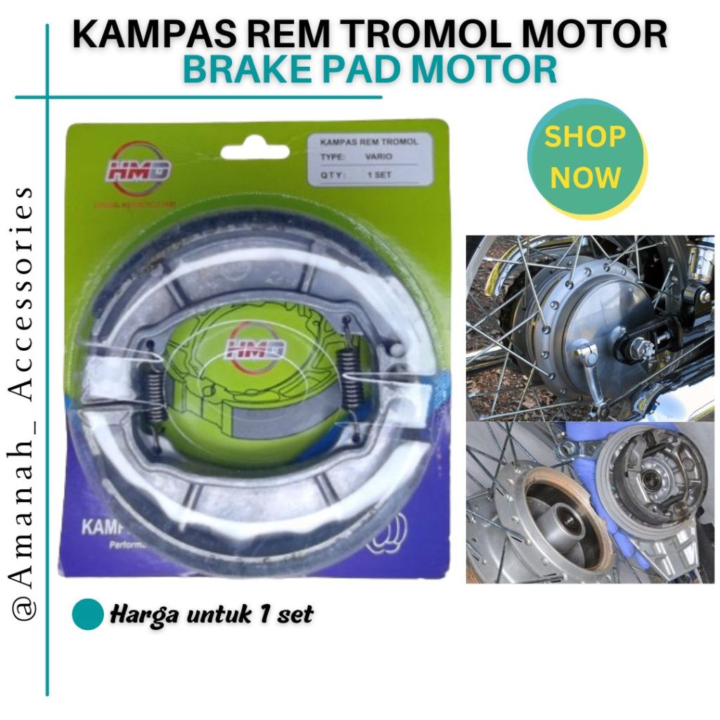 KAMPAS REM TROMOL BELAKANG SEPEDA MOTOR DISC PAD TROMOL BELAKANG MOTOR