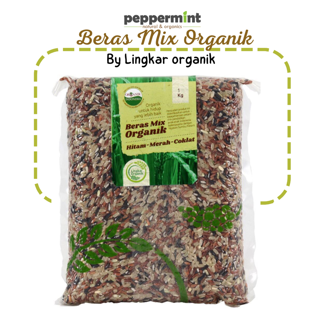 

Lingkar Organik Beras Mix (Hitam-Merah-Coklat) Organik Kemasan Vakum 1 kg