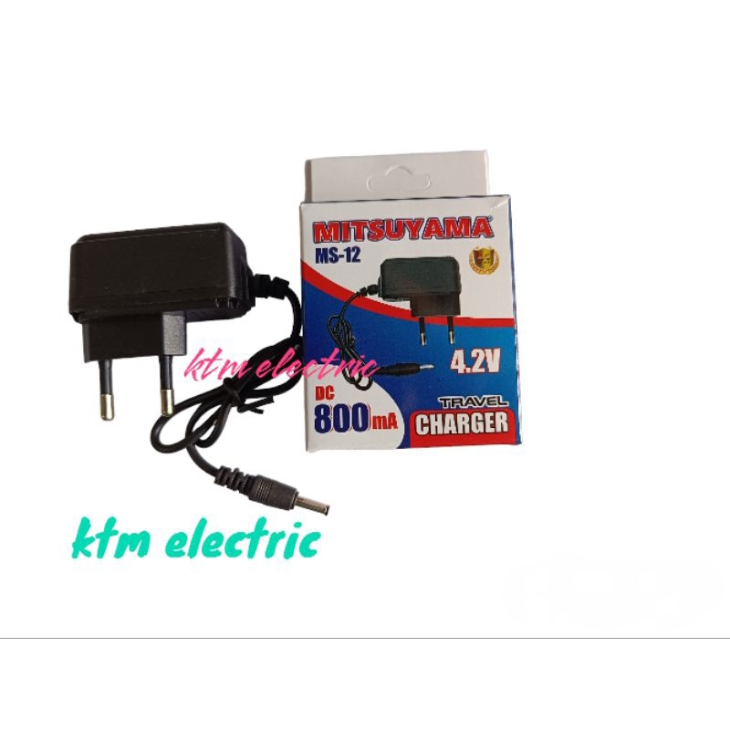 MITSUYAMA charger travel/adaptor senter kepala 4,2V 500mA MS-12