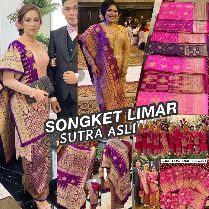 Songket Limar Sutra Asli/ songket tenun asli palembang /ilham songket palembang
