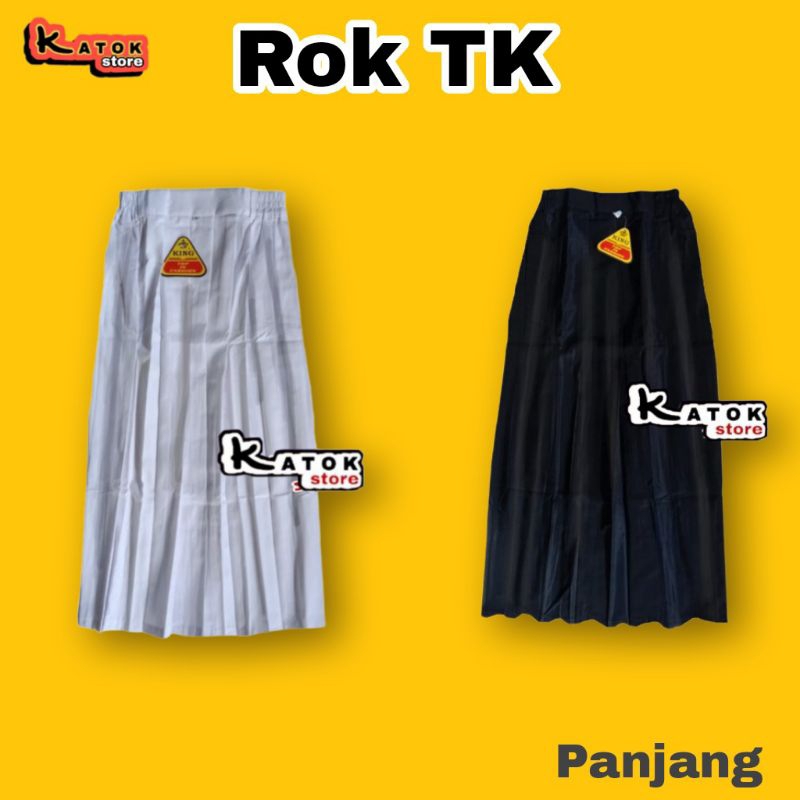 Rok Panjang Anak TK PAUD Sekolah Warna Putih Hitam