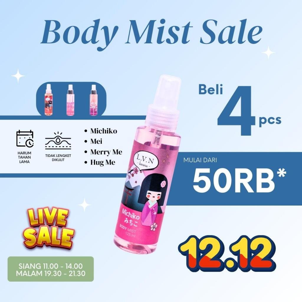 Paket Lovana Body Mist 125 ml isi 4 Botol - Marry Me, Hug Me, Michiko, Mei