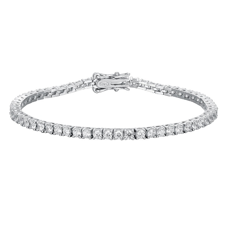 2.5mm moissanite diamond Gelang tennis barecelet GRA Certifikat
