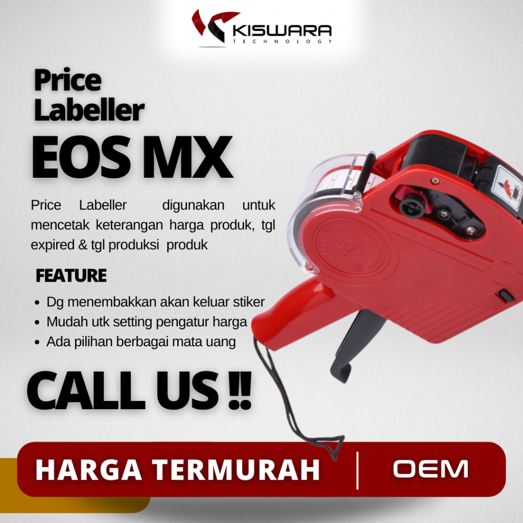 

Label Harga Price Labeller EOS MX-5500 [1 Baris/8 Digit] [Merah] Murah