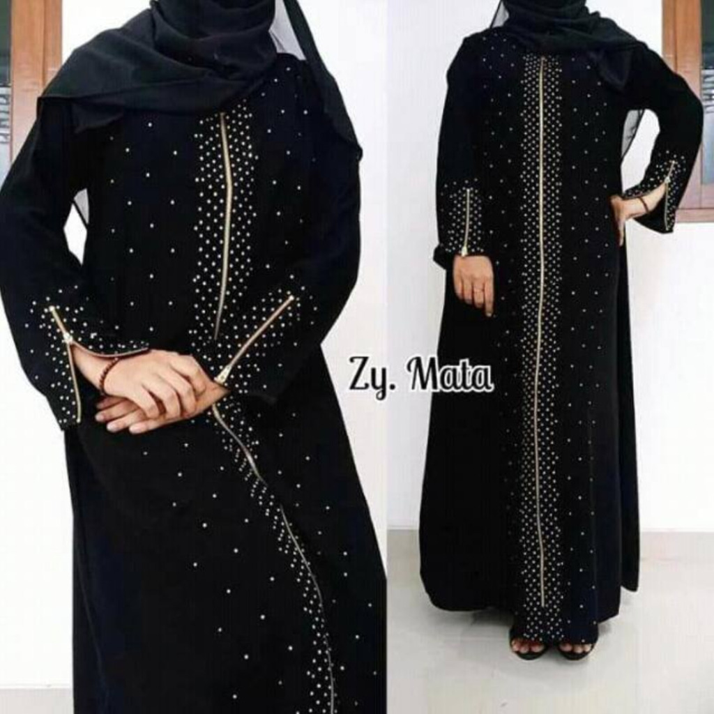 Exclusive Casual Abaya Hitam Abaya Basic Abaya Jetblack Turkey Abaya Bahan JetBlack busui polos