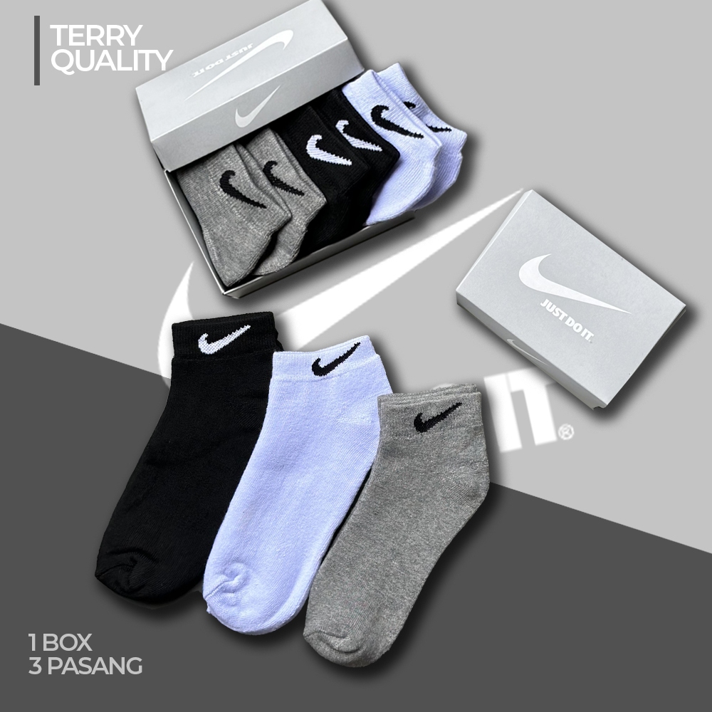 NIKE SOCK/ KAOS KAKI NIKE / NIKE SOCK ORIGINAL INDONESIA BNWB/ KAOS KAKI ANKEL ORIGINAL TERRY QUALIT