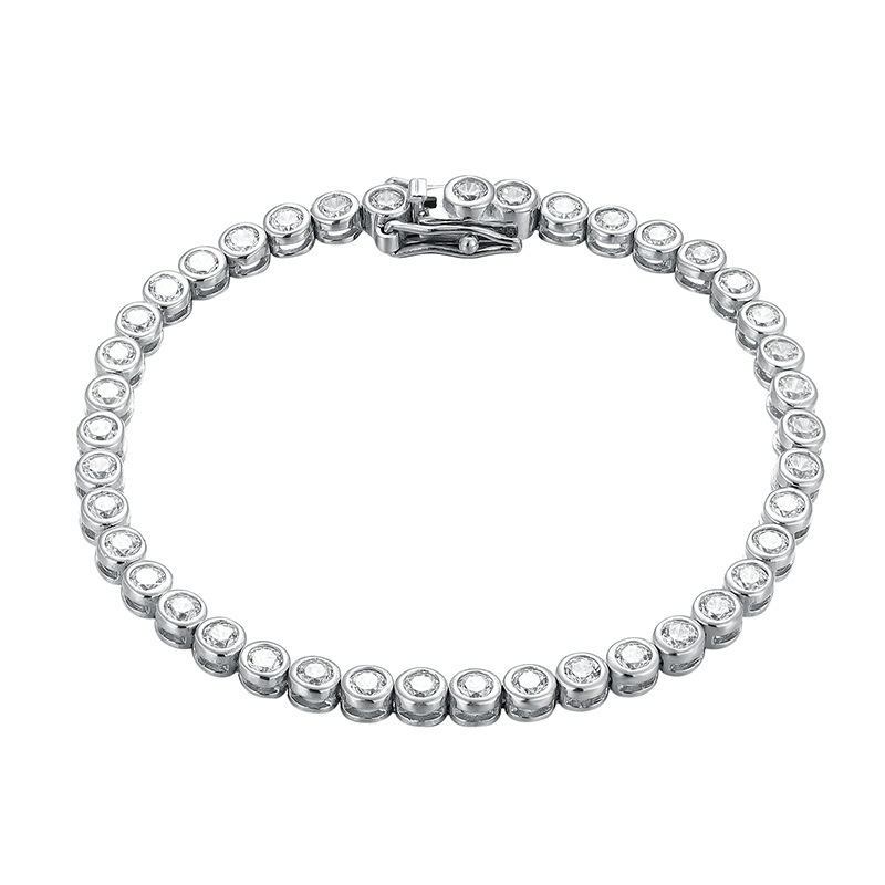 3mm moissanite diamond Gelang Moissanite Bubble Tennis Bracelet