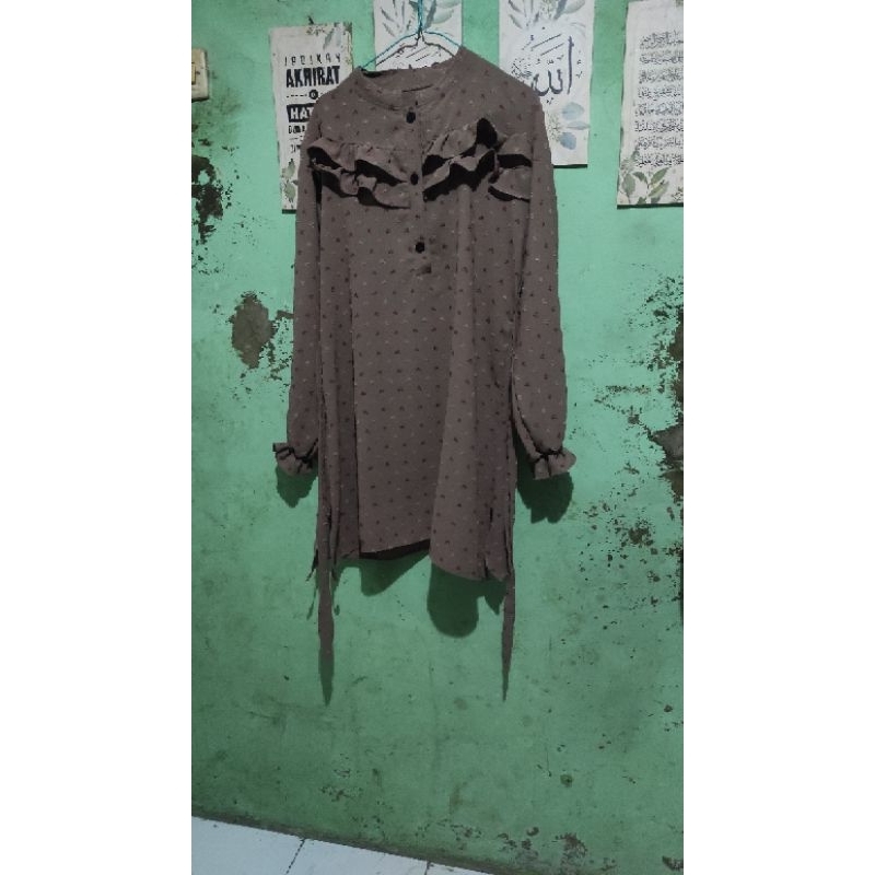 Setelan tunik + celana Crinkle