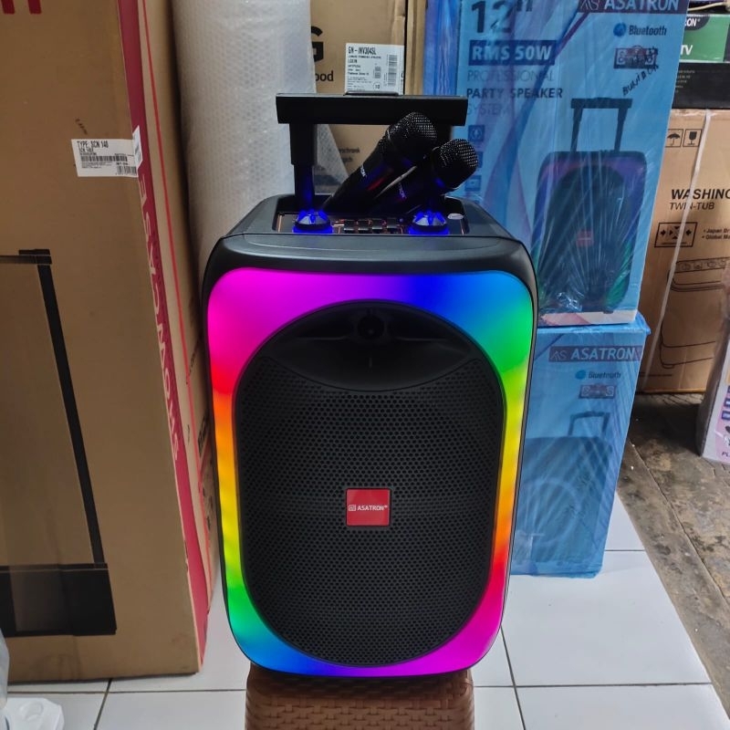 ASATRON PLANET 12INCH RMS 50W SPEAKER MEETING MULTIMEDIA PORTABLE BLUETOOTH INCLUDE 2MIC WIRELESS