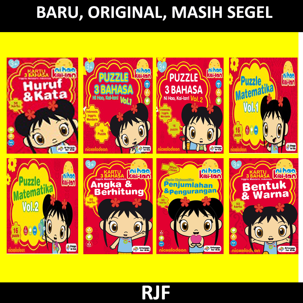 

NI HAO KAI-LAN : KARTU 3 BAHASA(INDONESIA-INGGRIS-MANDARIN: INGGRIS-MANDARIN),PUZZLE 3 BAHASA VOL1-VOL.2.1-VOL.2, PUZZLE MATEMATIKA VOL.1-VOL.2,DLL