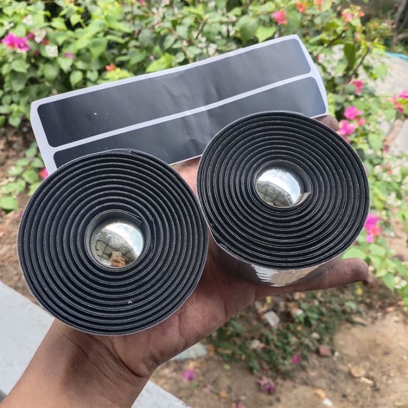 Bartape stang sepeda motif carbon empuk anti slip Bartape motif carbon untuk stang sepeda empuk anti