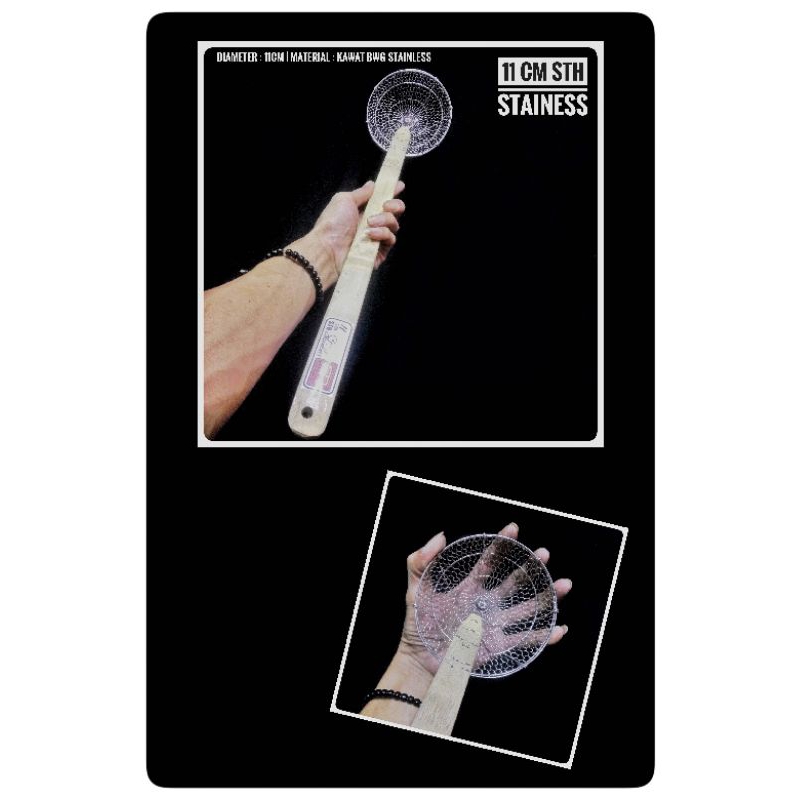 SEROK MIE AYAM Ukuran 11 cm STH STAINLESS..... serok mie ayam, serok kecil, serok stainless, serok b