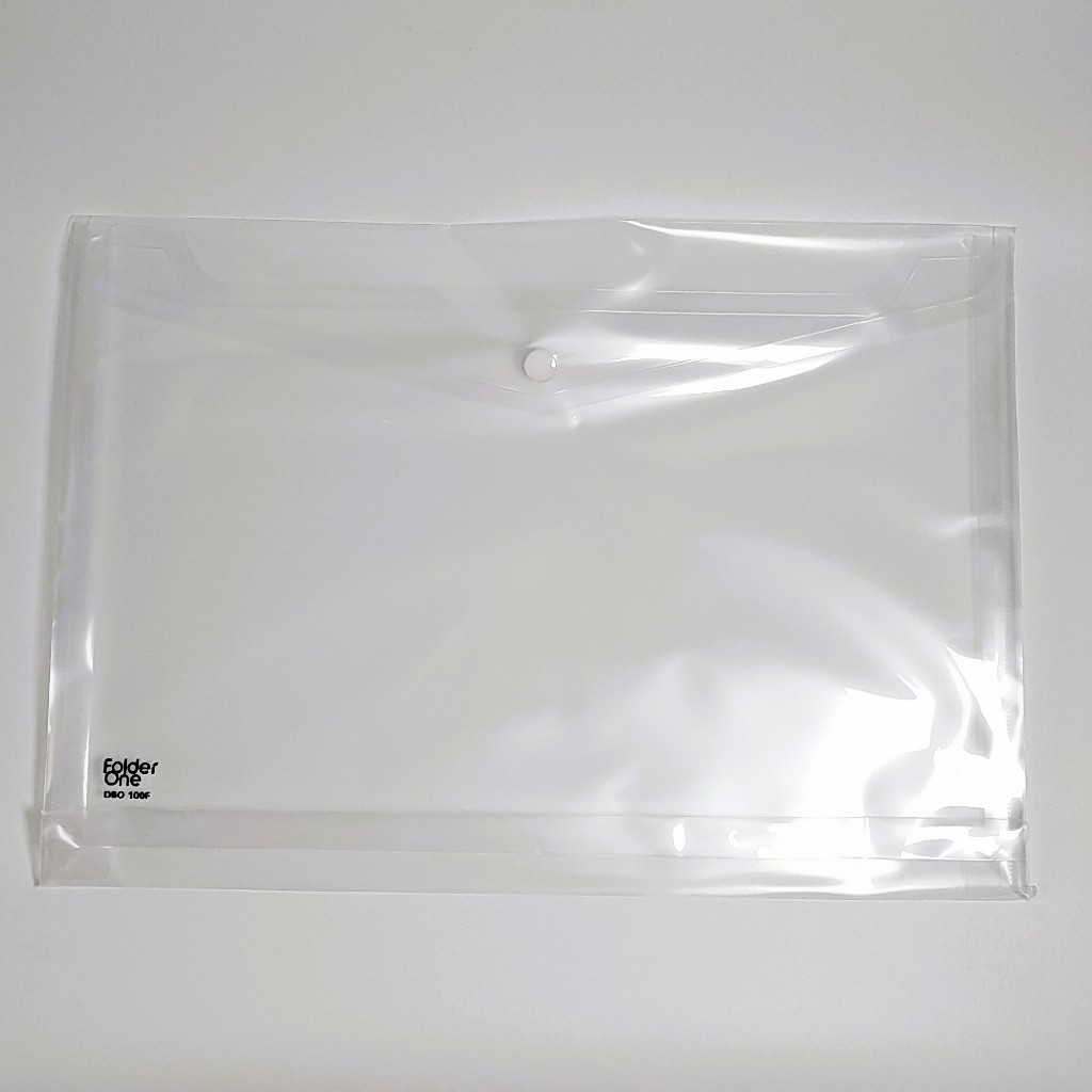 

Map Kancing Folder One 1 pcs Ukuran Folio / F4 Putih Transparant