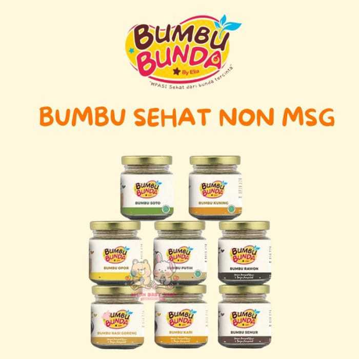 

Bumbu Bunda Elia Bumbu Masak non MSG Bumbu Opor-Soto-Kari-GarlicButter
