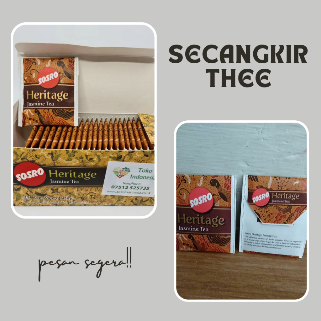 

TEH SOSRO HERITAGE JASMINE TEA / TEH CELUP MELATI 25 KANTONG