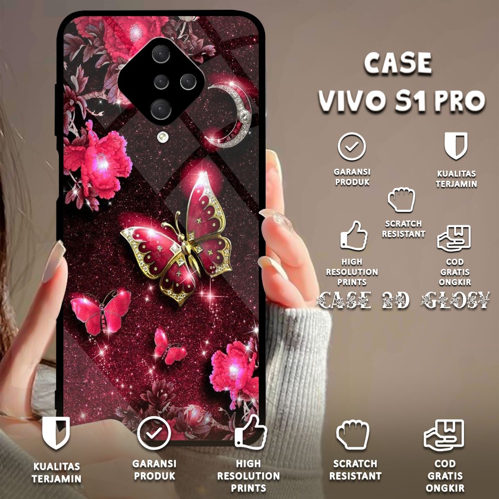 Case Vivo S1 PRO TERBARU [BUTERFLY ] Casing Vivo s1 PRO - Case Hp VIVO S1 PRO  MEWAH - Case Murah - 