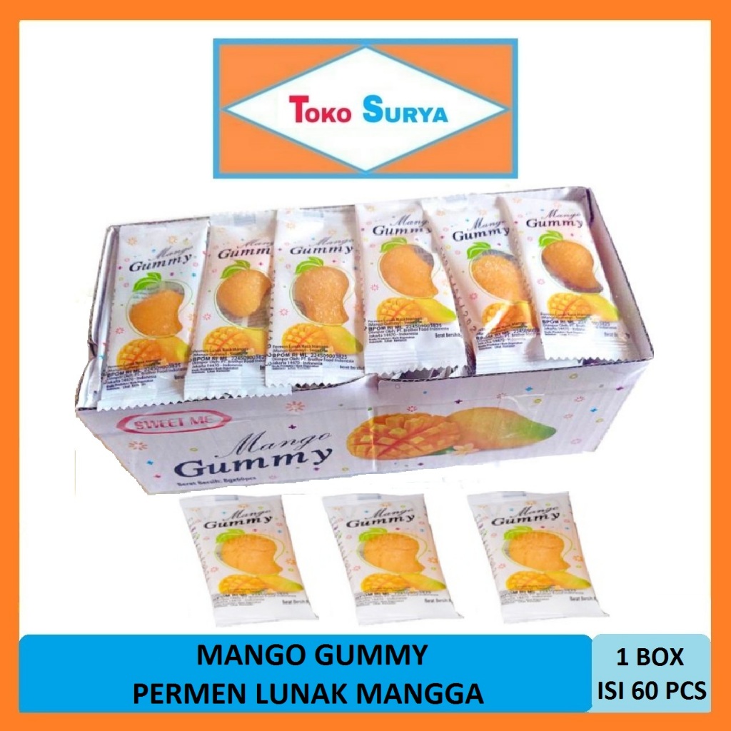 

Mango Gummy Sweet Me Permen Lunak Rasa Mangga 60 Pcs x 8 Gr