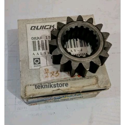 GEAR 15T TRAKTOR QUICK CAPUNG METAL ORIGINAL / GIGI TRAKTOR QUICK CAPUNG METAL