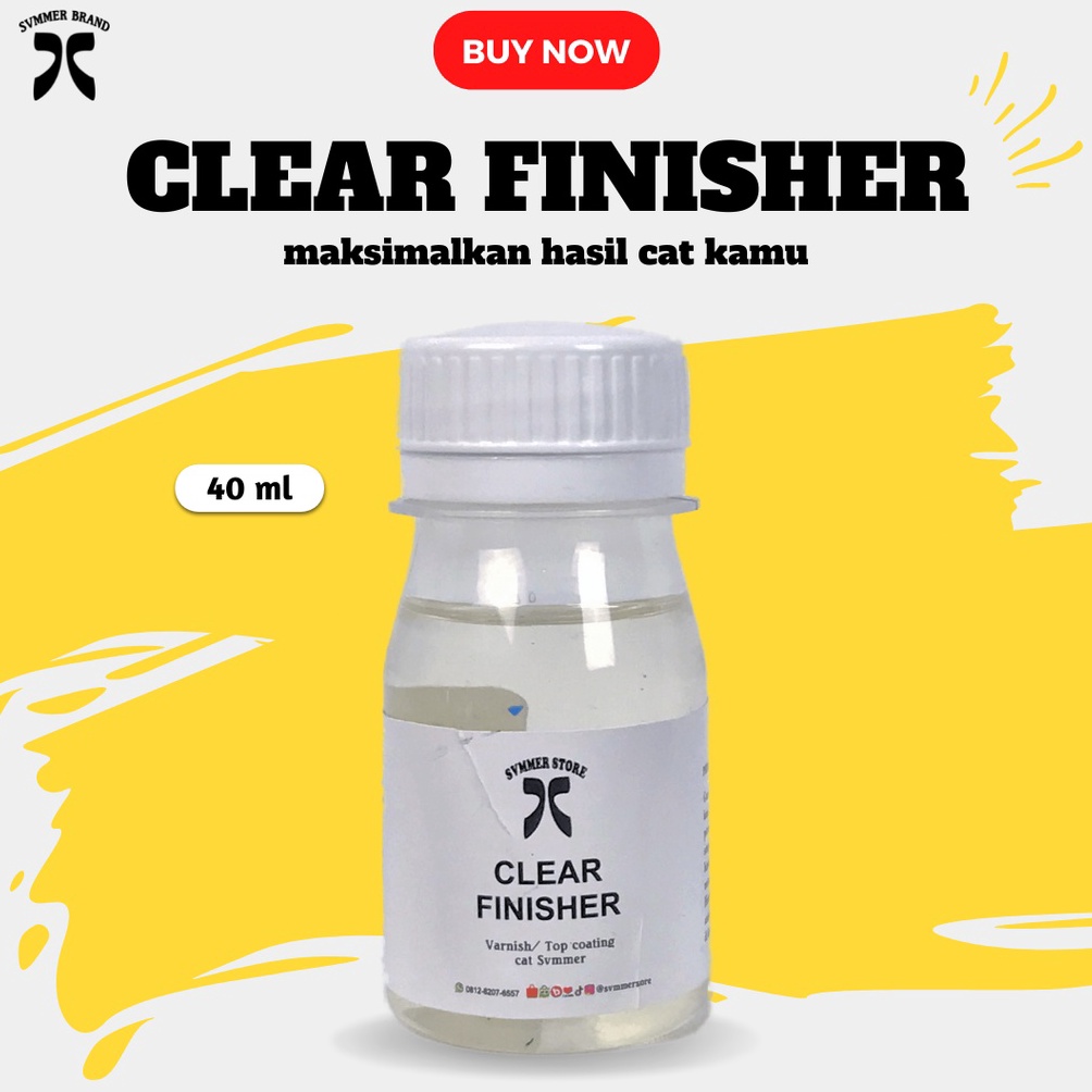 

[♔Q9$] Clear Finisher Cat Sepatu Cat Akrilik untuk Kaca/ Kulit/ kanvas Leather Paint Cat Kanvas - Summer Brand Harga Spesial