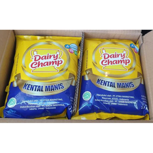 

[✐S76/] Dairy Champ Bantal 2,5 kg SKM Susu kental Manis 1 CRT Fast On