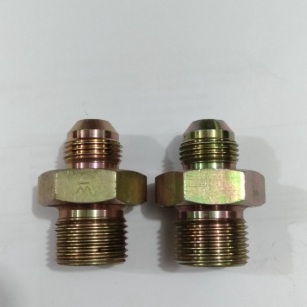 Unik Adapter 3/4 BSPP Male Cone 60° X 1/2 Male JIC steel Murah
