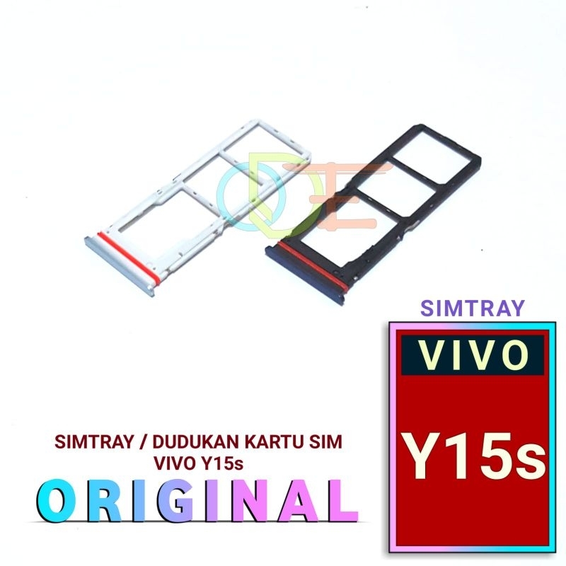 Simtray Slot kartu Simcard Dudukan kartu Vivo Y15s Original