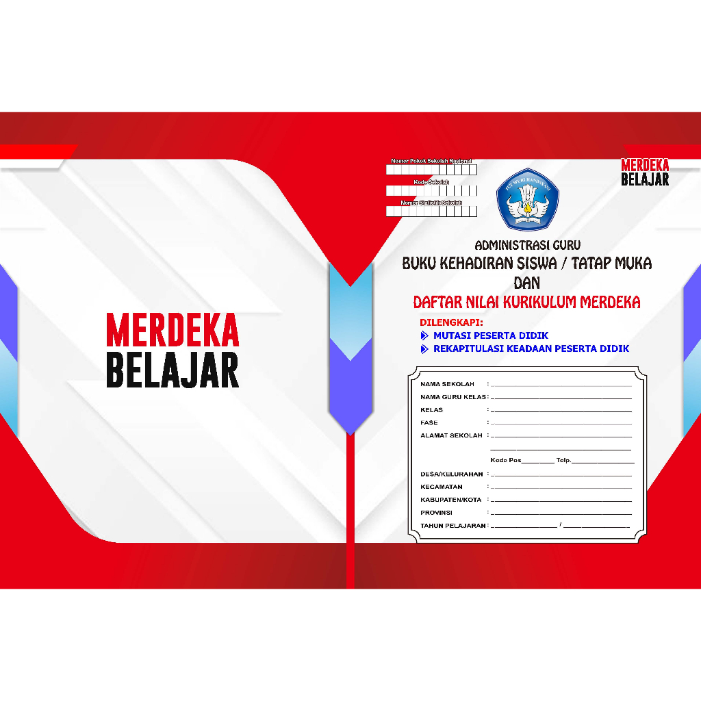 

BUKU DAFTAR NILAI UMUM KURIKULUM MERDEKA DAN TATAP MUKA