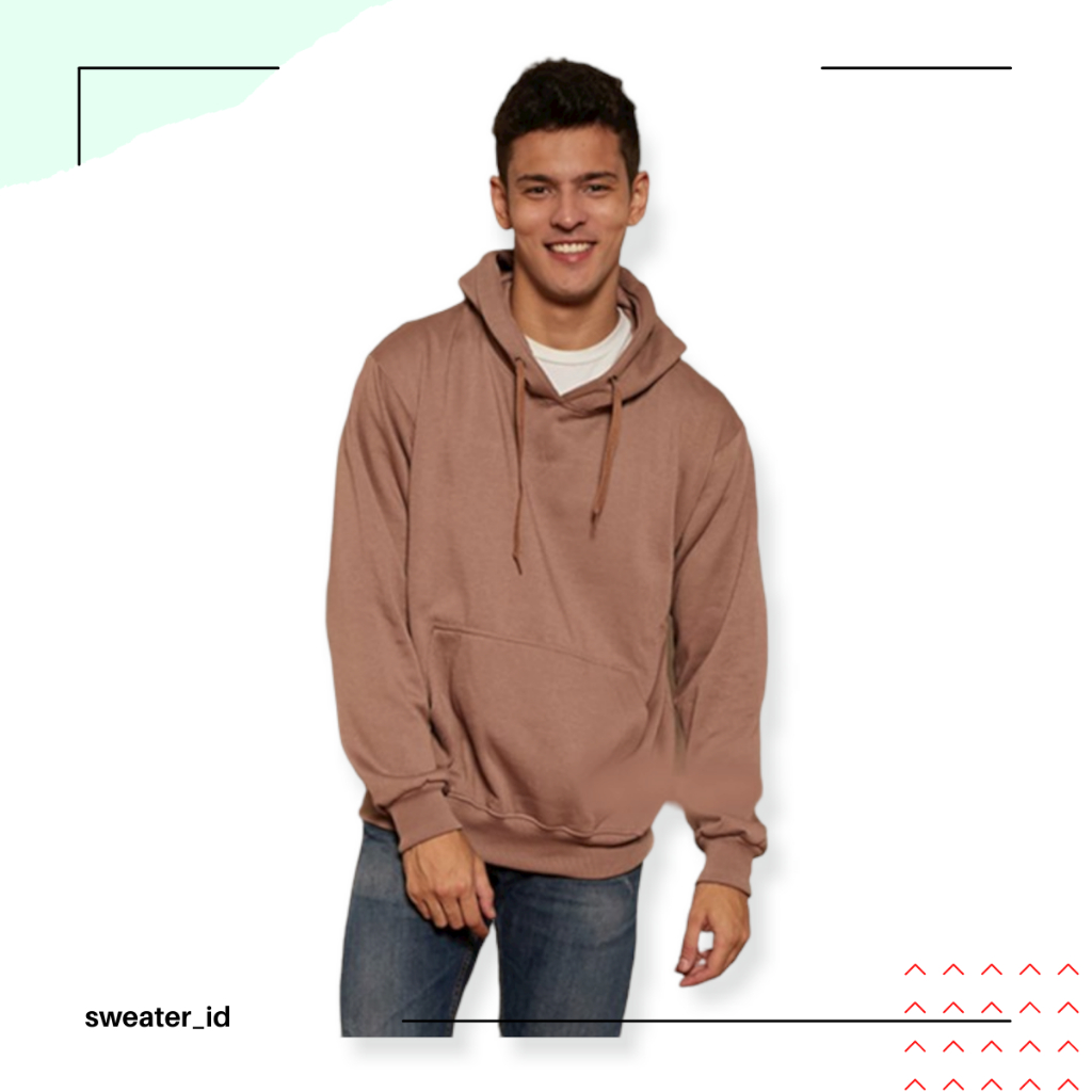 SWEATER_ID Hoodie Jumper Polos Hitam Pria Wanita Couple Oversize Fleece Tebal Premium