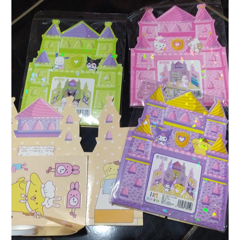 Sanrio Paper Doll Castle Kuromi Melody Mainan Sanrio Istana