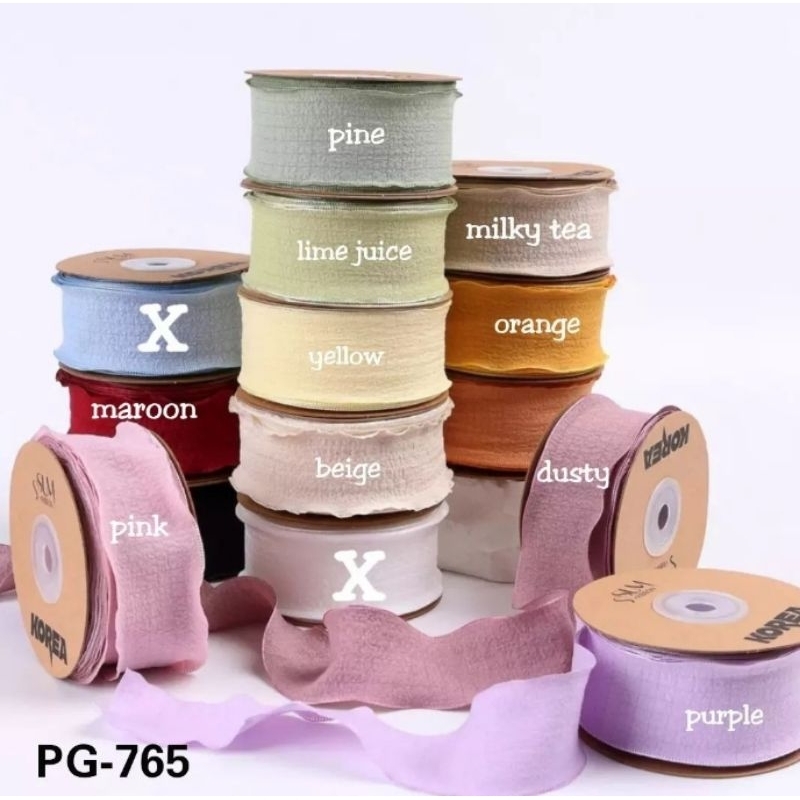 

Pita Ruffle Import PG 765 (jual peryard=90 cm)