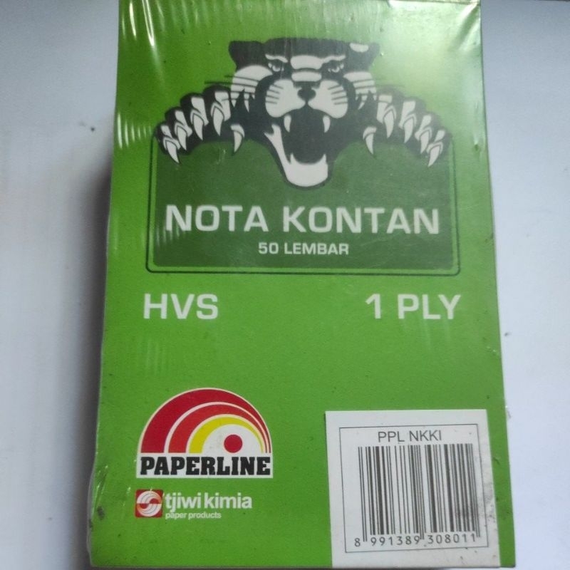 

Nota kontan 1 ply paperline
