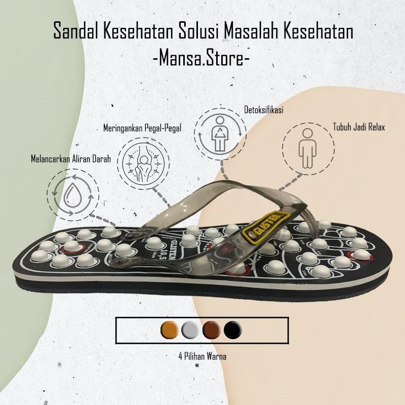 Sandal Rematik Terapi Kesehatan Refleksi Pijat Kaki/Sandal Refleksi Akupultur Kesehatan
