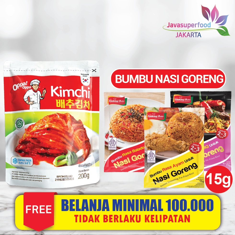 

Big S4le KIMCHI Sawi Fresh / Kimchi Halal / Kimchi Korea 200G - Makanan Korea Diskon