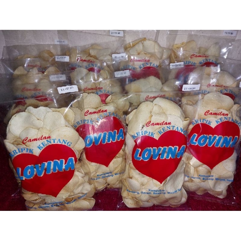 

Keripik Kentang Lovina 70Gr Camilan Renyah Gurih Tanpa MSG