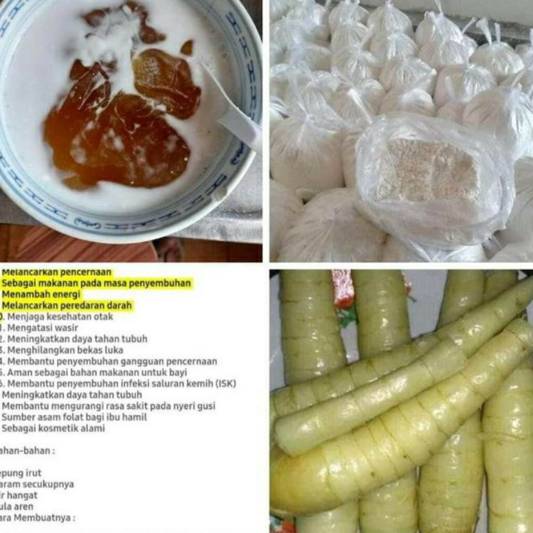 

[®G74/] PROMO Tepung Pati Garut Irut HALUS 1kg 1000gr REPACK serbaguna asam lambung [126]