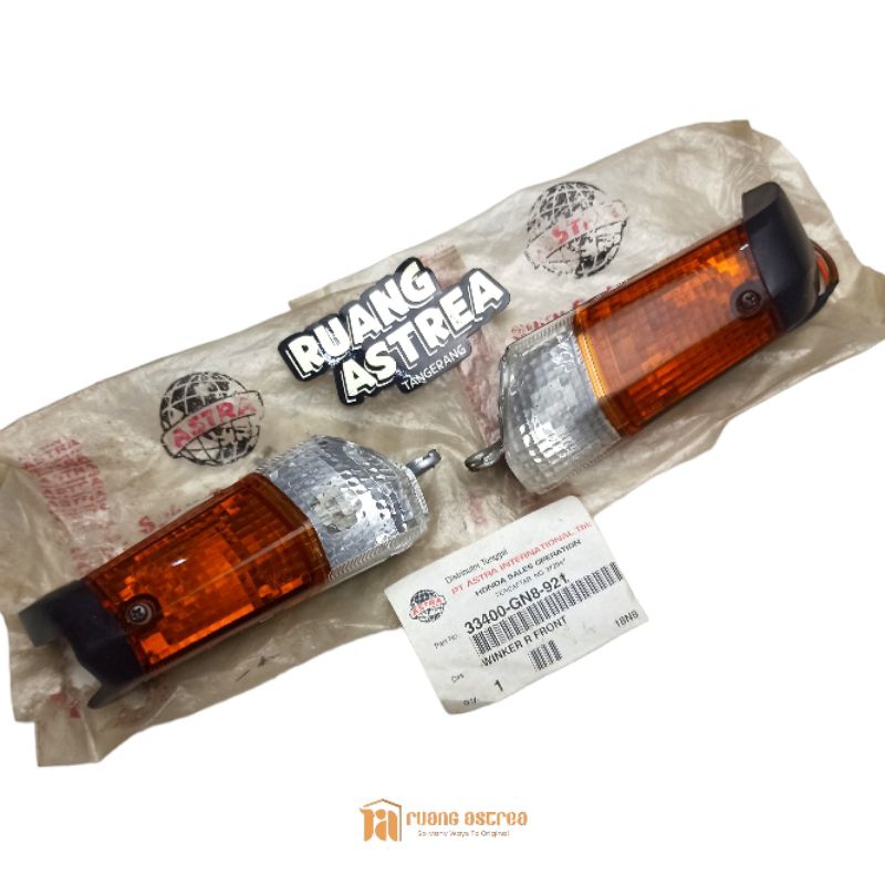 WINKER FRONT ASSY LAMPU SEIN DEPAN KIRI KANAN ASTREA PRIMA STAR 33400-GN8-921 33450-GN8-921 ASLI ORI