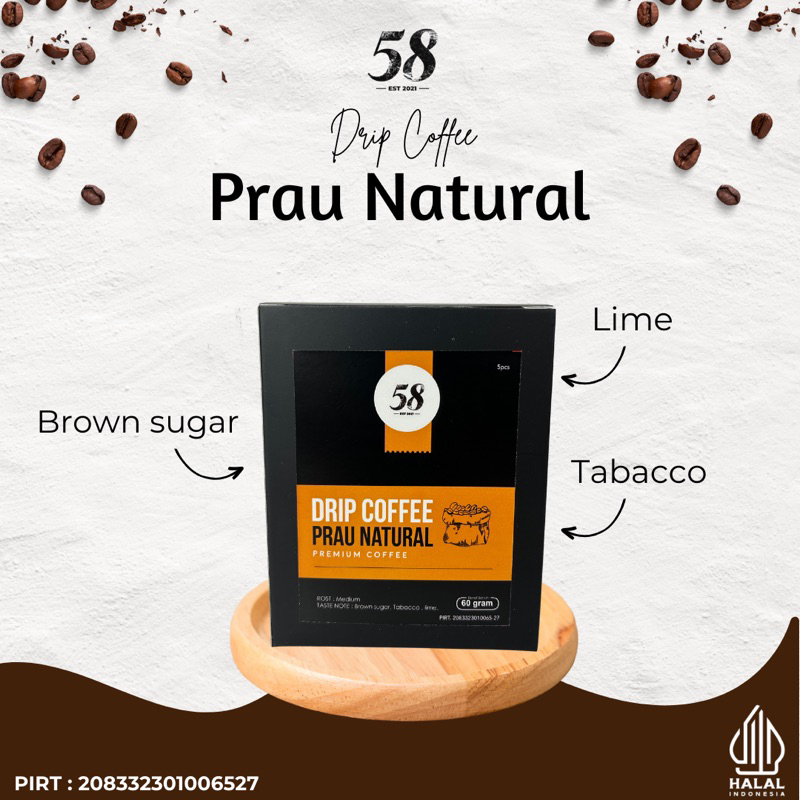 

Drip Coffee Prau Natural (1 box isi 5)