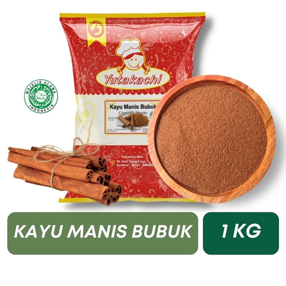 

[♔G74$] MURNI Kayu Manis Bubuk 1kg Yutakachi / Bubuk Kayu Manis / Cinnamon Powder / Bahan Kue / Rempah Asli Indonesia Kualitas Premium / Bumbu Rempah Bubuk Pusat Bumbu [30]