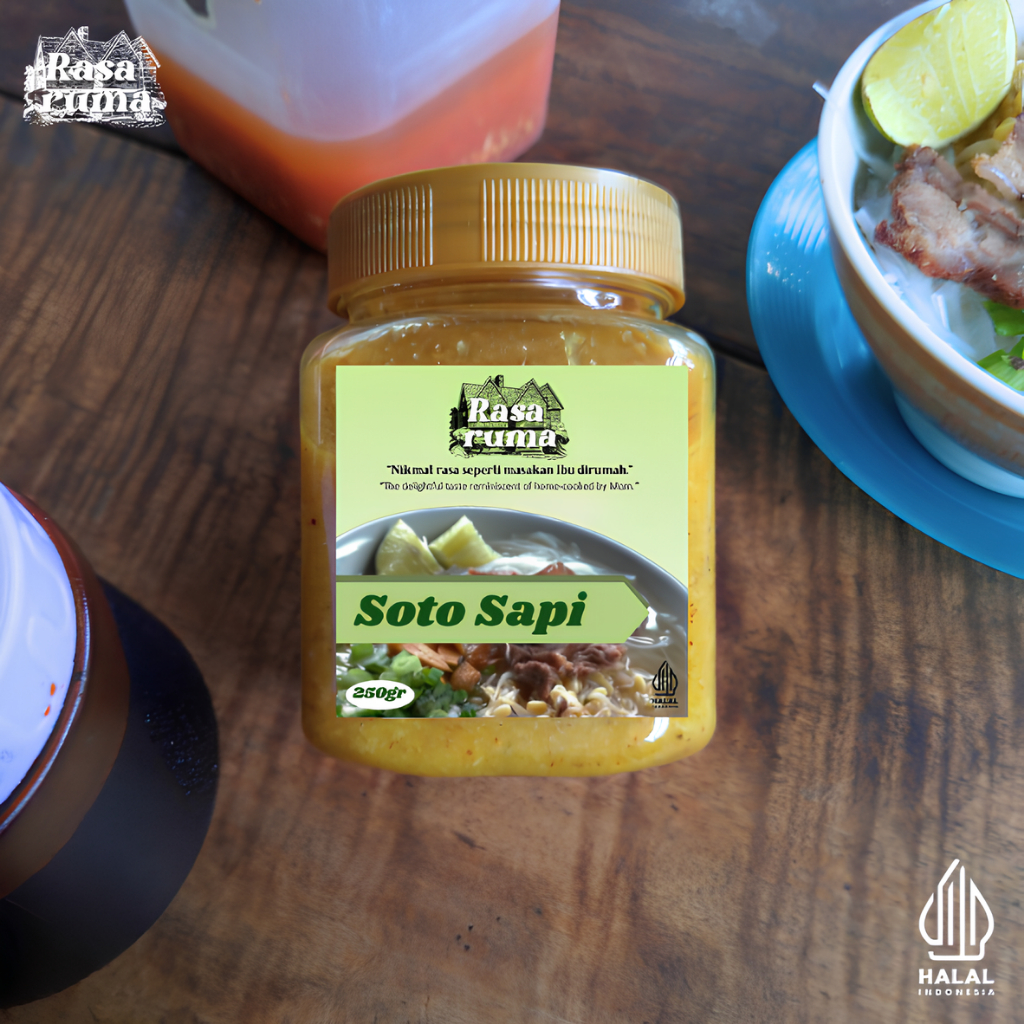 

BUMBU SOTO DAGING SAPI BENING KOMPLIT INSTAN BOTOL/SOTO DAGING SAPI INSTANT SPICE 250 GR | RASARUMA